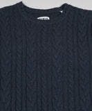Edwin Oiler Crewneck Sweater Dark Navy