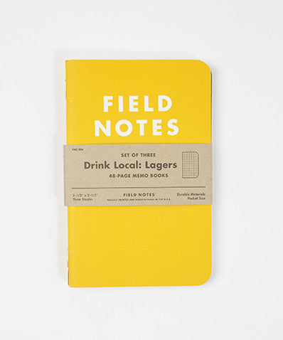 Field Notes Limited Edition #20 - Drink Local Edition - Lagers 3-Pack