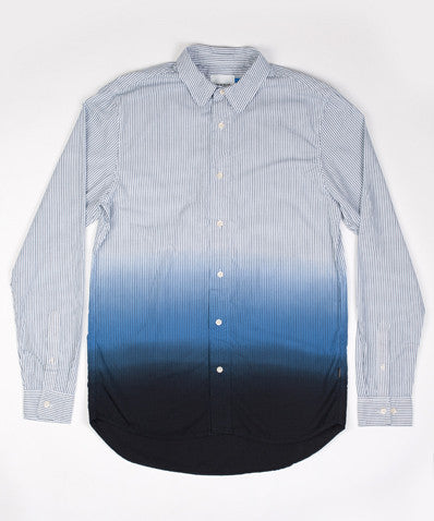 Wood Wood Gaudini Dip Dye Shirt  Canal Blue Dip Dye 
