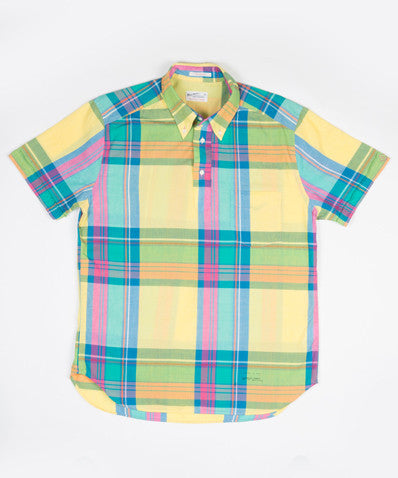 Gant Rugger Handloom Madras Pullover Shirt  Lemon Sorbet 