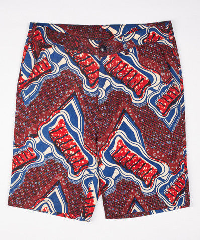 William Fox and Sons Red & Blue Shorts