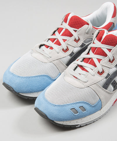 Asics gel lyte iii red and grey on sale