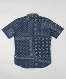 Bandana Print Chambray Simple Shirt