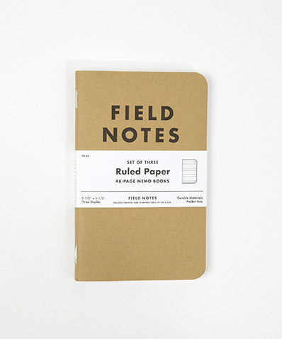 Field Notes Ruled Paper 3-Pack