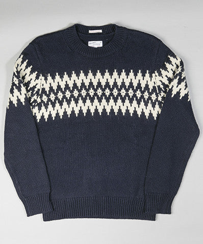 Gant Rugger Frosty Jaquard Knit Navy