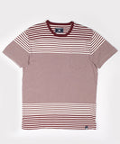 Penfield Vale Tee Vintage Vintage Burgundy / White Stripe