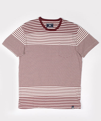 Penfield Vale Tee Vintage Vintage Burgundy / White Stripe