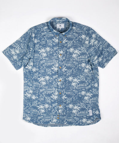 Penfield Palm Short Sleeve Shirt Blue