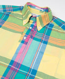 Gant Rugger Handloom Madras Pullover Shirt  Lemon Sorbet 